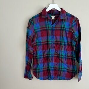 J.Crew pop-over flannel. Size small.